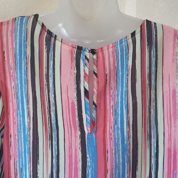 Isaac Mizrahi Kamilian Striped Top - Picture 4 of 5